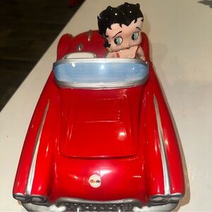 Betty Boop Limited Edition 1958 GM Chevrolet Corvette Ceramic Cookie Jar Rare